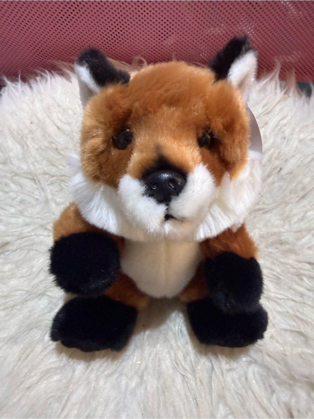 NWT Plush Fox Stuffed Animal - Brown and White Cuddly Toy